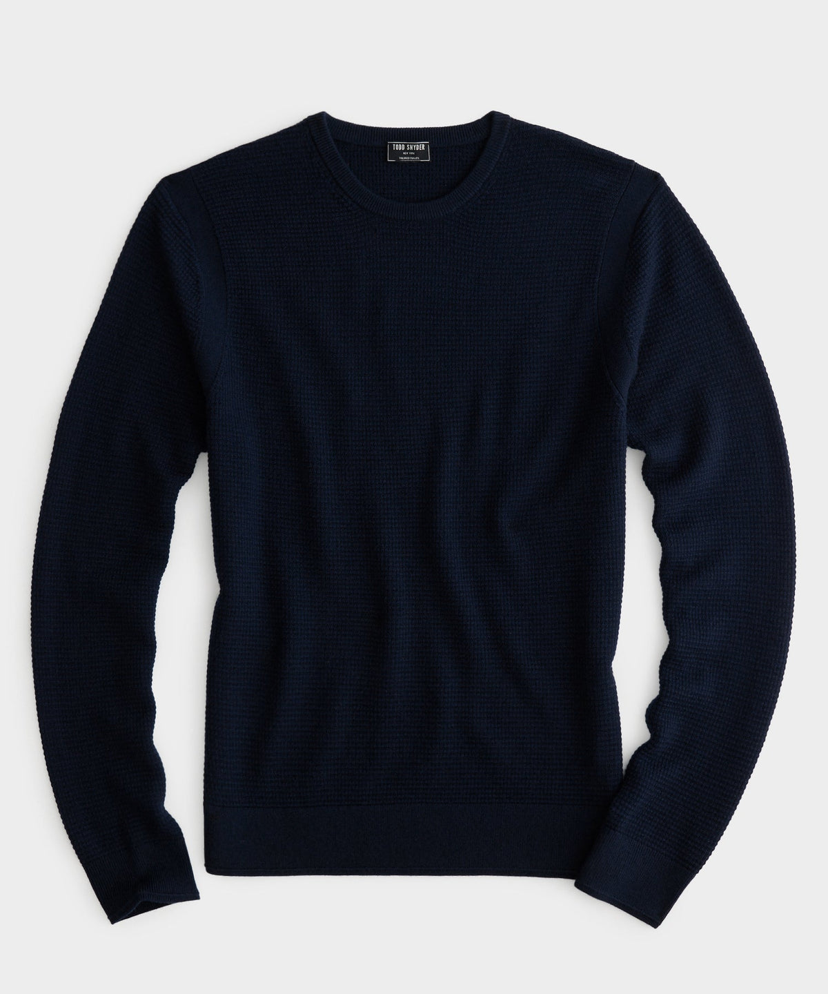 Todd Snyder Merino Waffle Crew - Navy