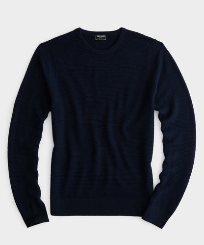 Todd Snyder Merino Waffle Crew - Navy