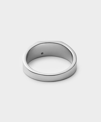Todd Snyder Miansai Sterling Silver Geo Signet Diamond Ring Diamond - Silver