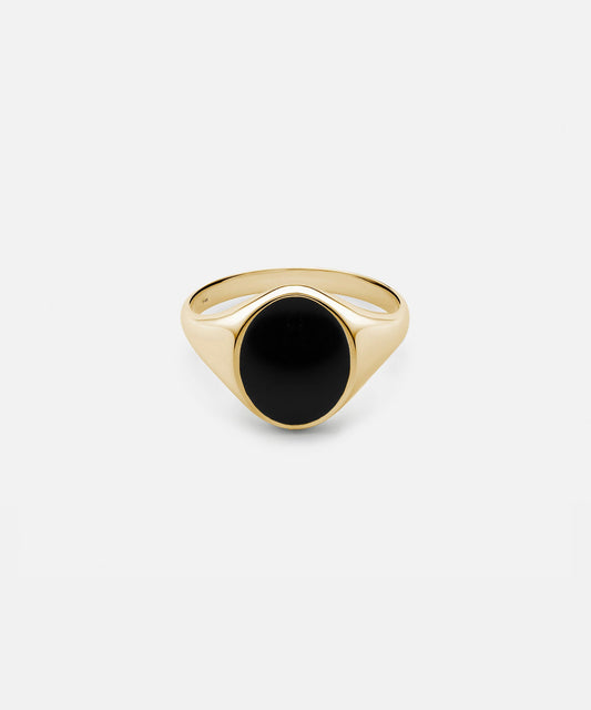 Todd Snyder Miansai Gold Vermeil Heritage Ring - Black