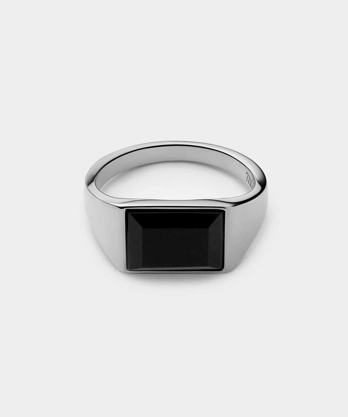 Todd Snyder Miansai Sterling Silver Lennox Onyx Ring - Silver