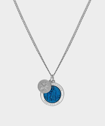 Todd Snyder Miansai Saint Christopher Surf Necklace - Silver