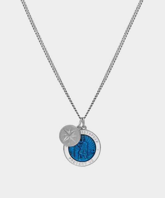 Todd Snyder Miansai Saint Christopher Surf Necklace - Silver