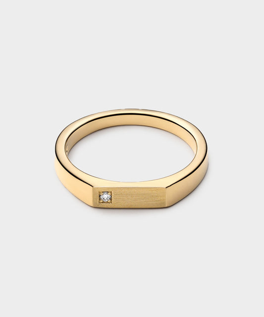 Todd Snyder Miansai Gold Thin Geo Ring Diamond Ring - Gold