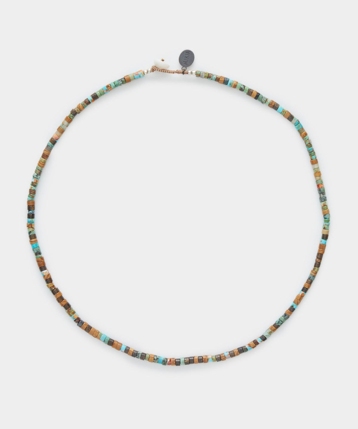 Todd Snyder Mikia Heishi Beans Necklace Turqoise Mix - Brown