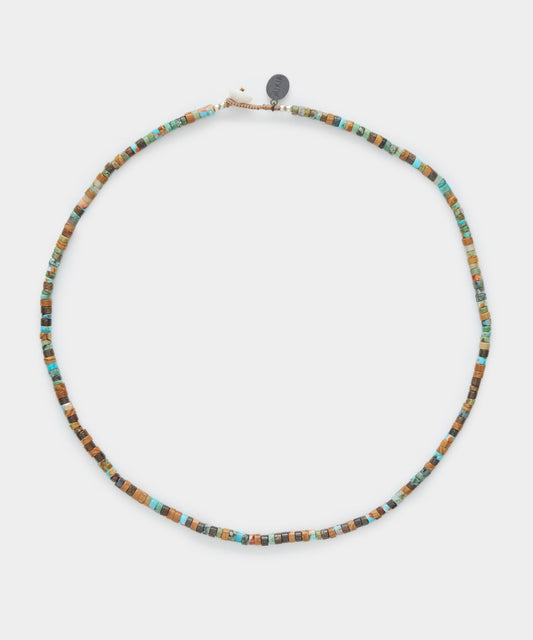 Todd Snyder Mikia Heishi Beans Necklace Turqoise Mix - Brown