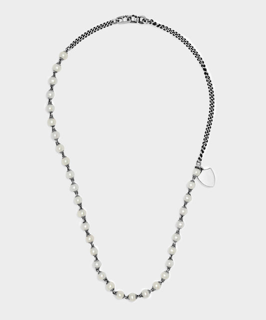 Todd Snyder Mondi Silver Necklace with White Pearls - White
