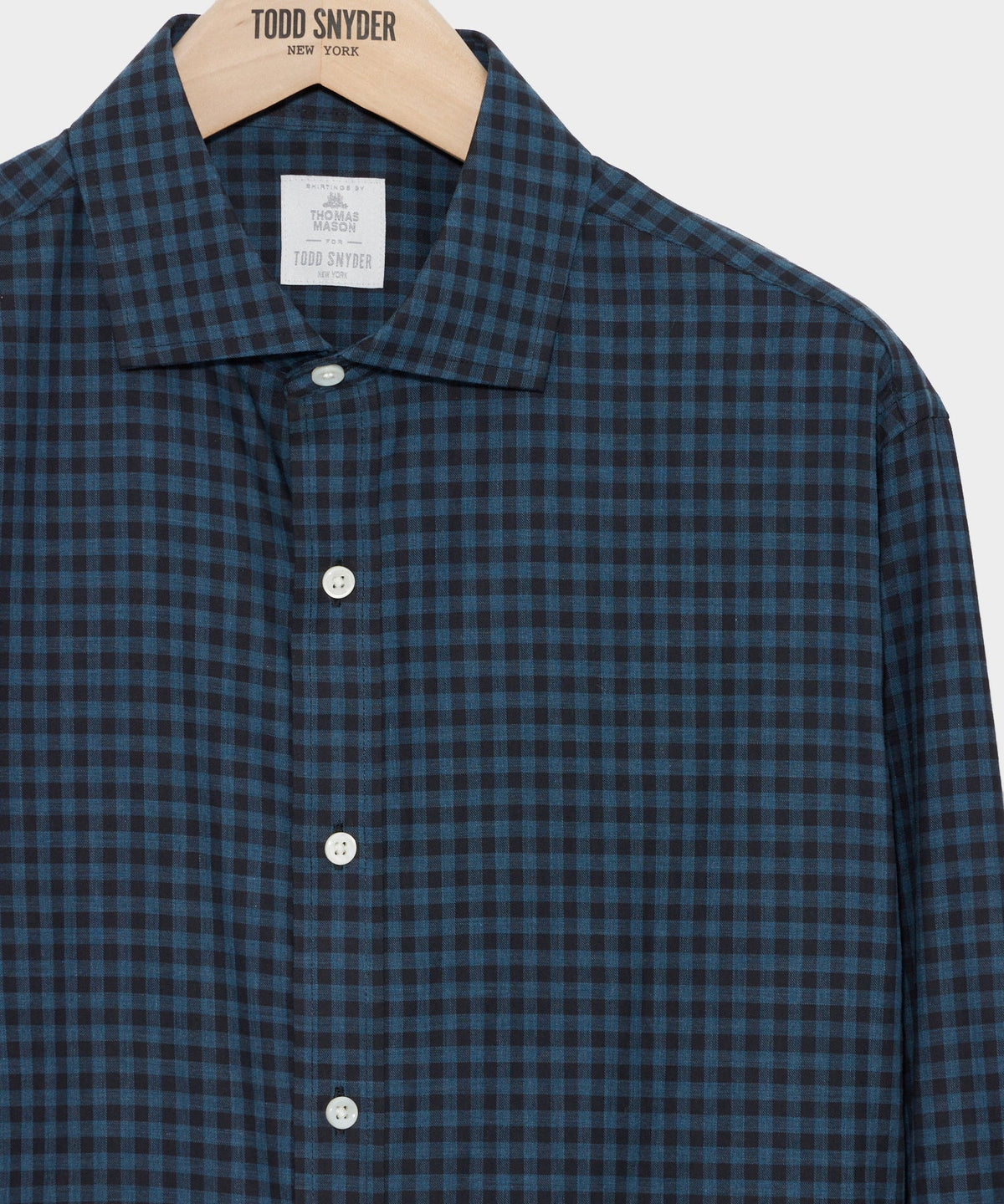 Todd Snyder Slim Fit Flannel Spread Collar Dress Shirt - Navy