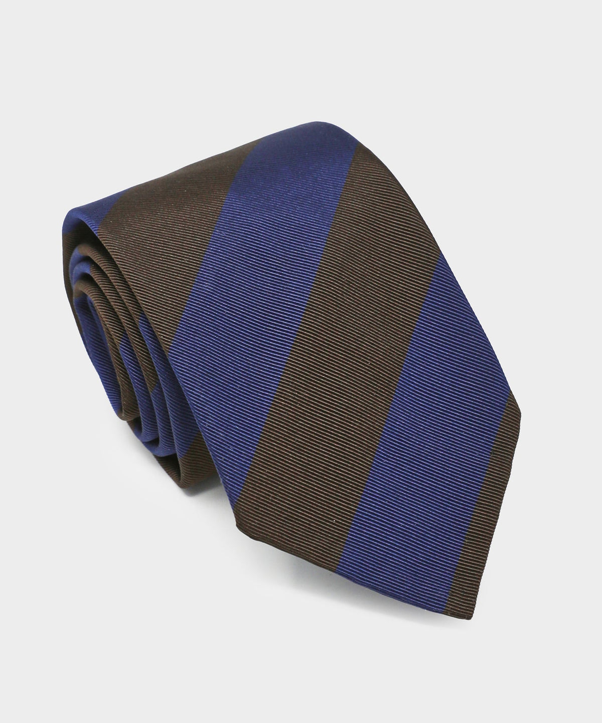 Todd Snyder Navy Olive Block Stripe Tie - Navy