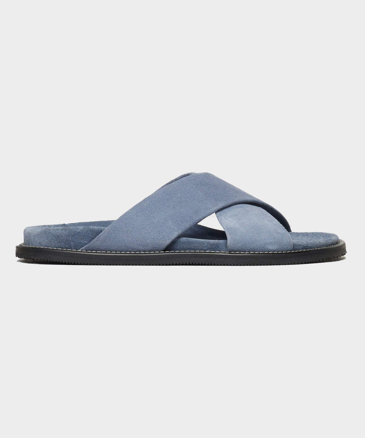 Todd Snyder Nomad Suede Crossover Sandal - Steel Blue