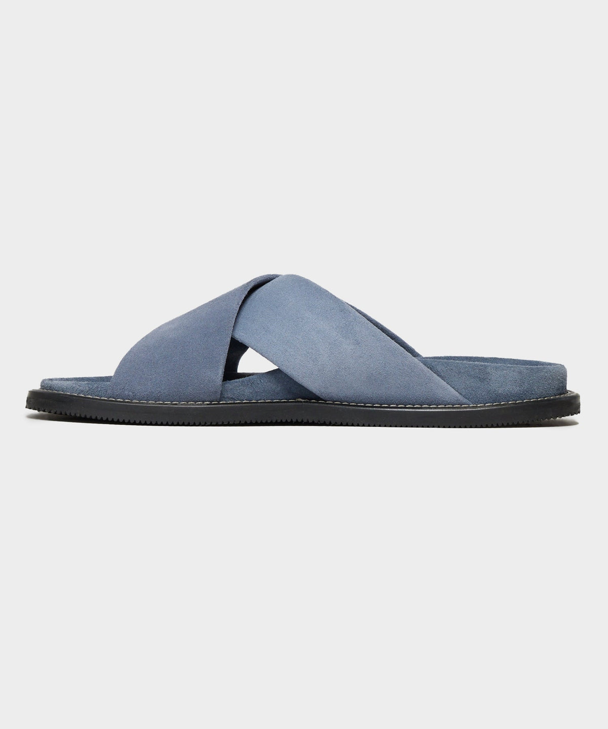Todd Snyder Nomad Suede Crossover Sandal - Steel Blue