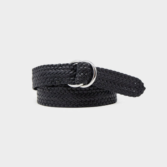 Todd Snyder O-Ring Braided Belt - Black