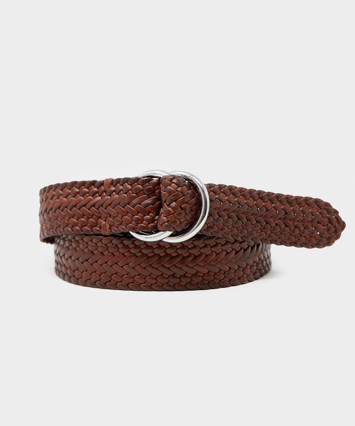 Todd Snyder O-Ring Braided Belt - Warm Cognac