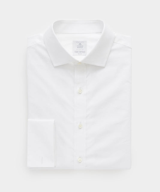 Todd Snyder Slim Fit Plain Front Tuxedo Dress Shirt - White