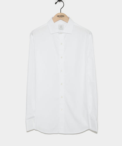 Todd Snyder Slim Fit Plain Front Tuxedo Dress Shirt - White