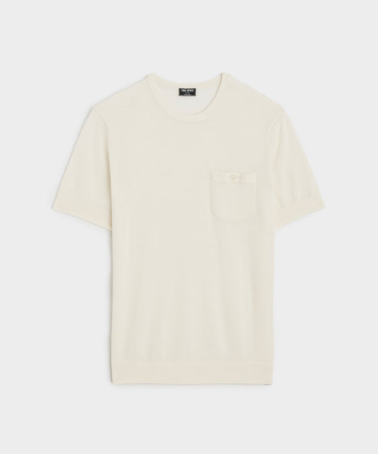 Todd Snyder Premium Cashmere Pocket Tee - Bisque