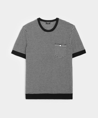 Todd Snyder Premium Cashmere Pocket Tee - Black