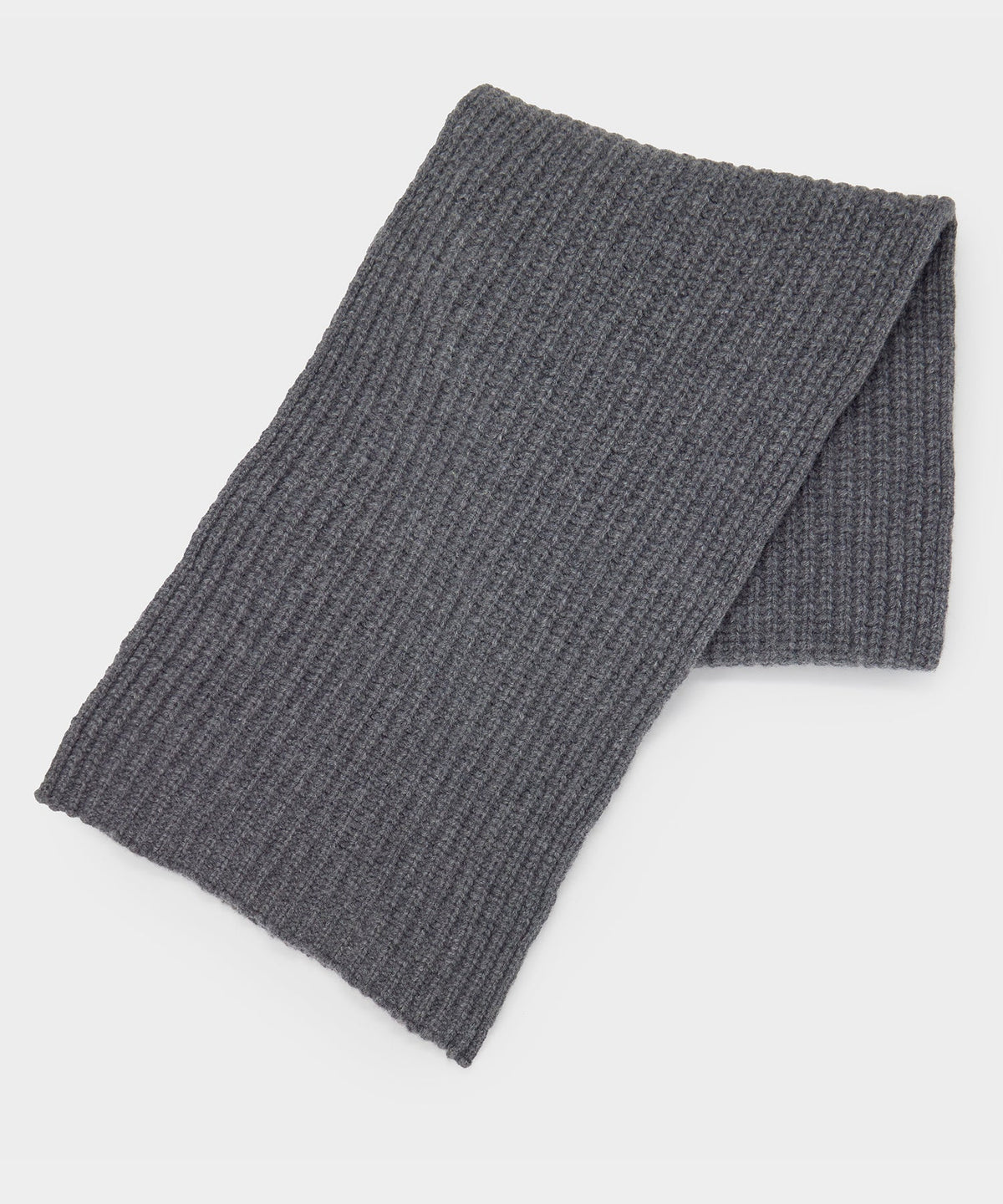 Todd Snyder Recycled Cashmere Half Cardigan Stitch Scarf - Grey Heather