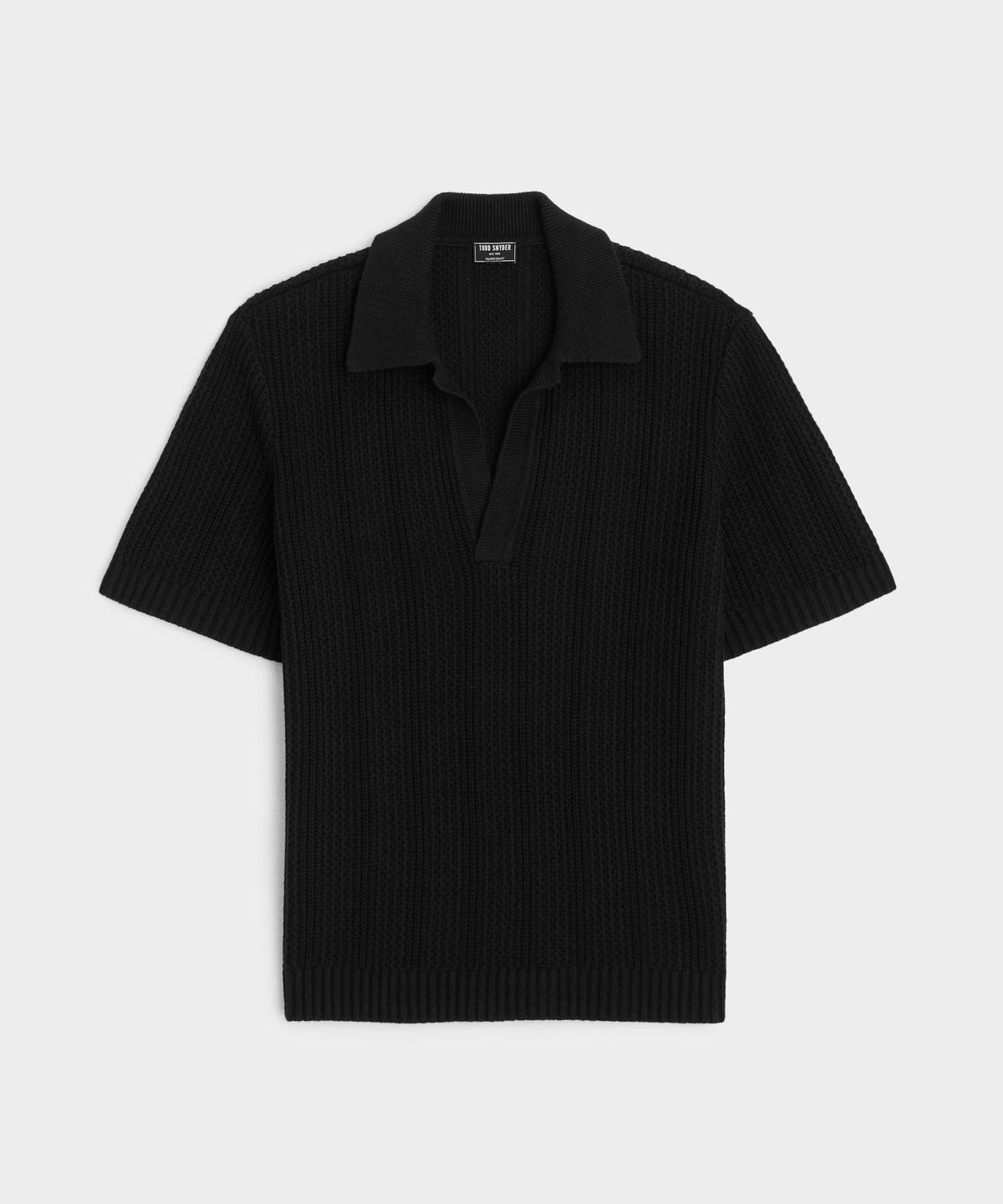 Todd Snyder Relaxed Cotton-Hemp Sweater Polo - Black