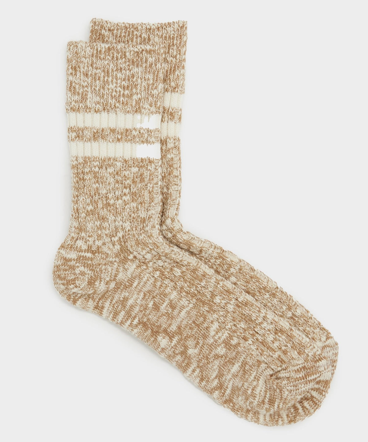 Todd Snyder RoToTo Two Stripe Cotton Slub Sock - Coffee Bean