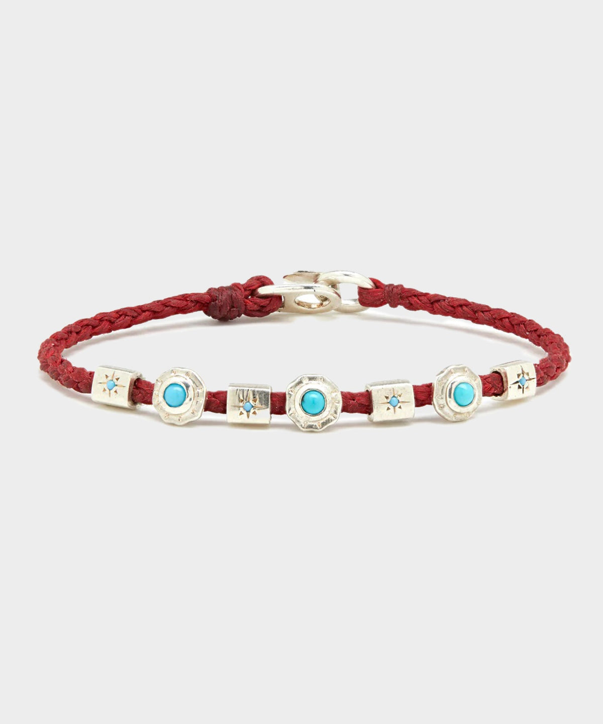 Todd Snyder Scosha Totem Rope Bracelet With Turquoise - Red