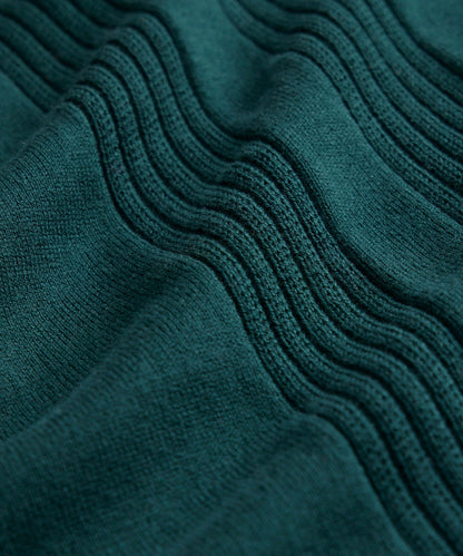 Todd Snyder Silk-Cotton Ribbed Full-Placket Sweater Polo - Atlantis