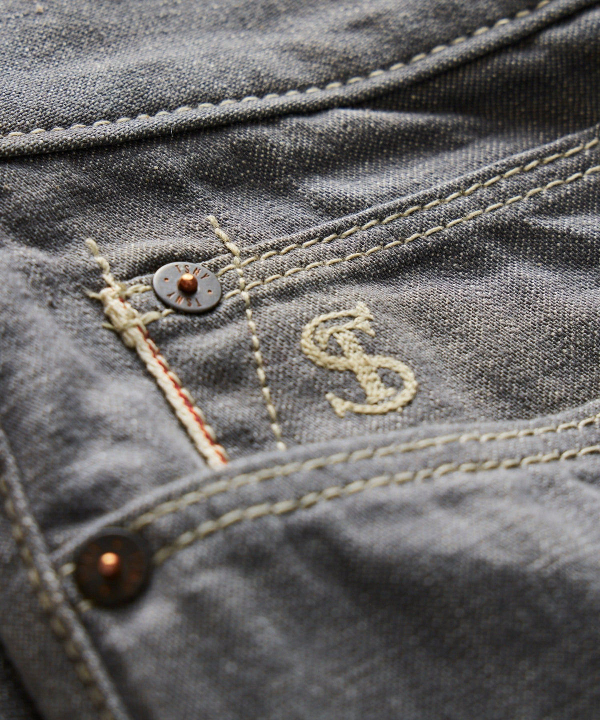 Todd Snyder Slim Lightweight Japanese Selvedge Jean - Charcoal