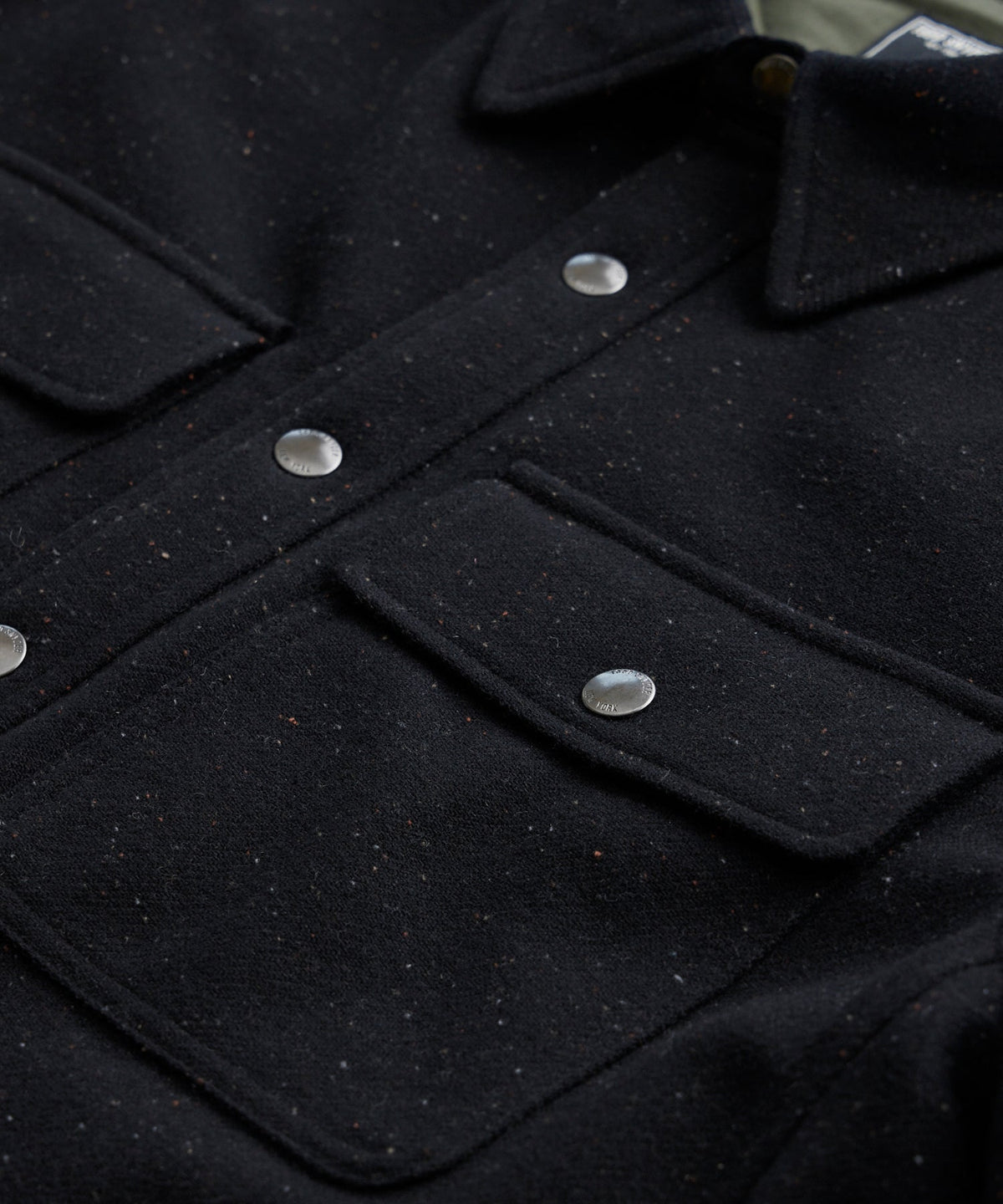 Todd Snyder Speckled Wool Basecamp Shirt - Black