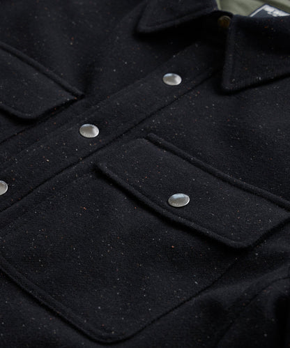 Todd Snyder Speckled Wool Basecamp Shirt - Black