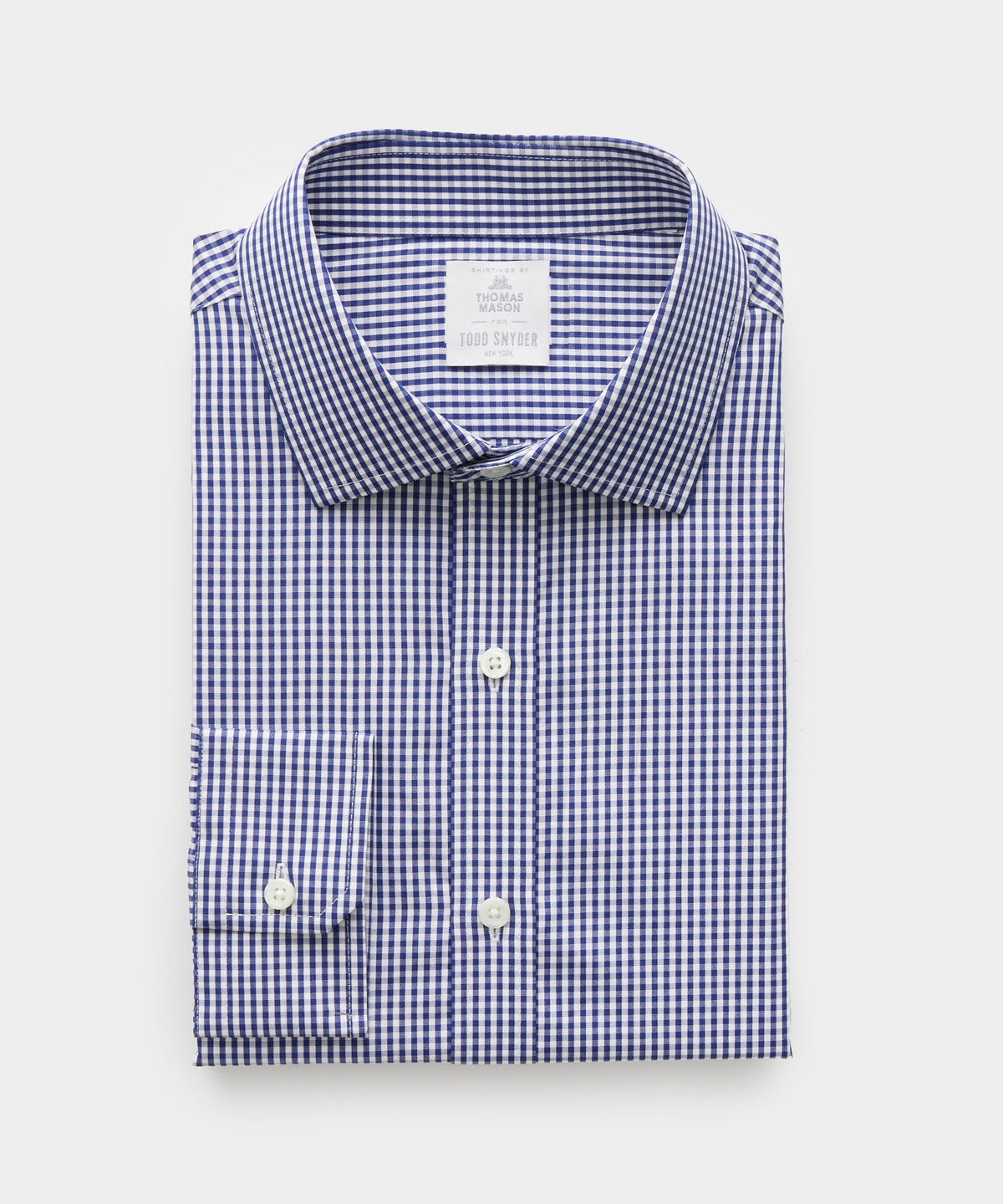 Todd Snyder Spread Collar Poplin Dress Shirt - NAVY