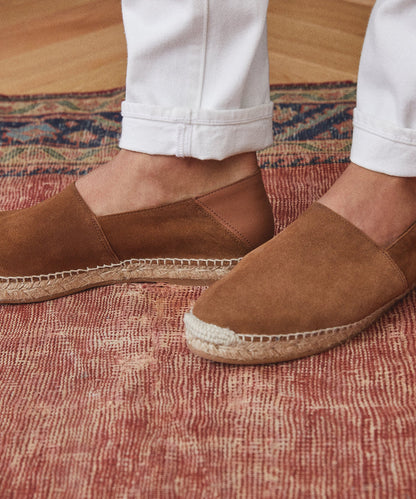 Todd Snyder Nomad Suede Espadrille - Tobacco