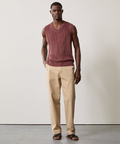 Todd Snyder Textured Stitch Vest - Burgundy