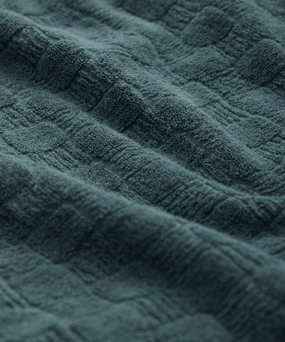 Todd Snyder Tile Terry Cardigan - Green Pewter