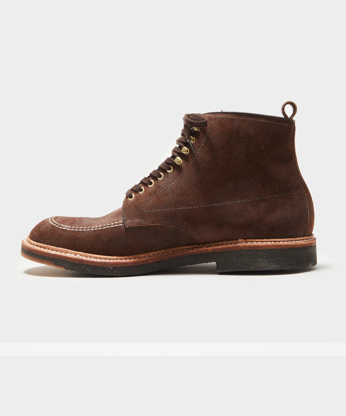 Todd Snyder Todd Snyder x Alden Indy Reverse Chamois Leather Boot - Tobacco