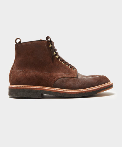 Todd Snyder Todd Snyder x Alden Indy Reverse Chamois Leather Boot - Tobacco