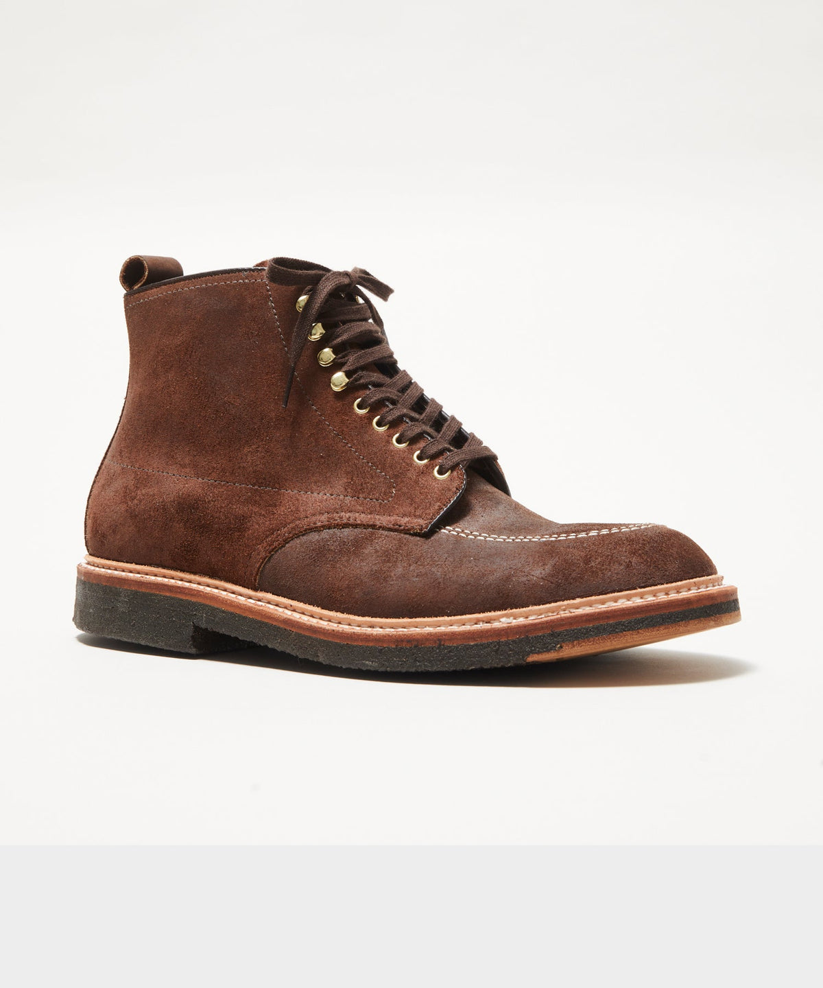 Todd Snyder Todd Snyder x Alden Indy Reverse Chamois Leather Boot - Tobacco