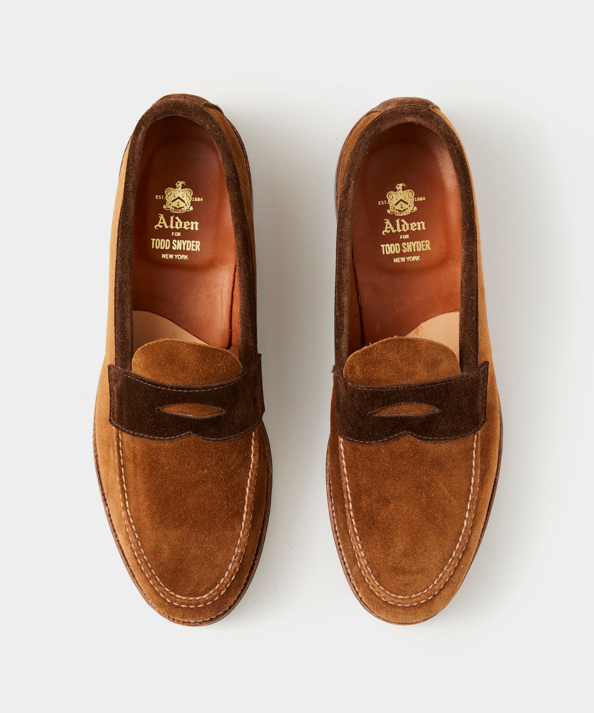 Todd Snyder Todd Snyder x Alden Two-Tone Penny Loafer - Snuff