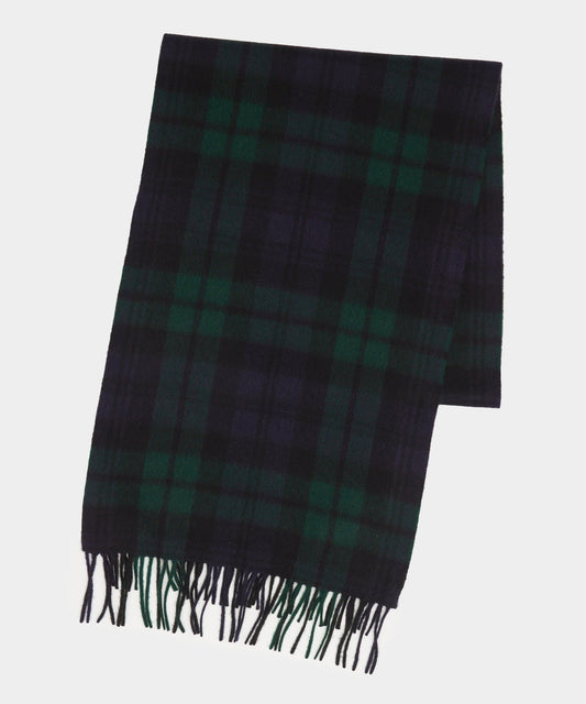 Todd Snyder Todd Snyder x Joshua Ellis Cashmere Blackwatch Scarf - Black