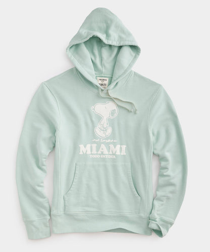Todd Snyder Todd Snyder x Peanuts French Terry Miami Hoodie - Aqua