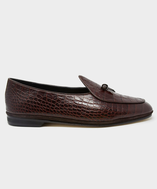 Todd Snyder Todd Snyder x Rubinacci Croc Marphy Loafer - Brown