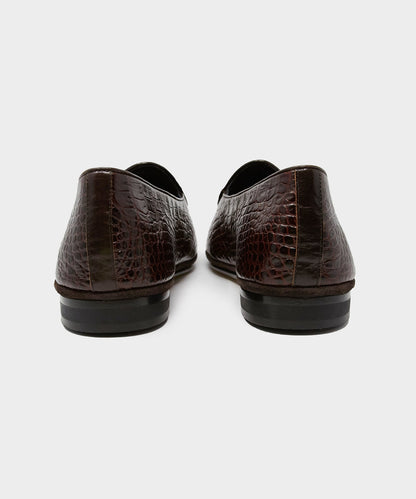 Todd Snyder Todd Snyder x Rubinacci Croc Marphy Loafer - Brown