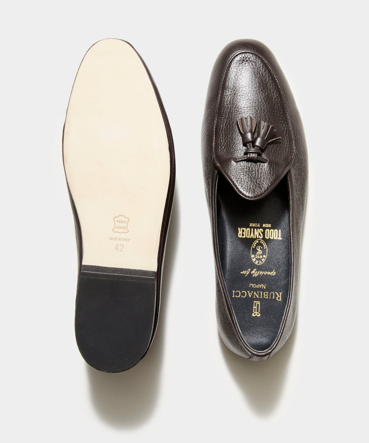Todd Snyder Todd Snyder x Rubinacci Deer Leather Marphy Loafer - Dark Brown