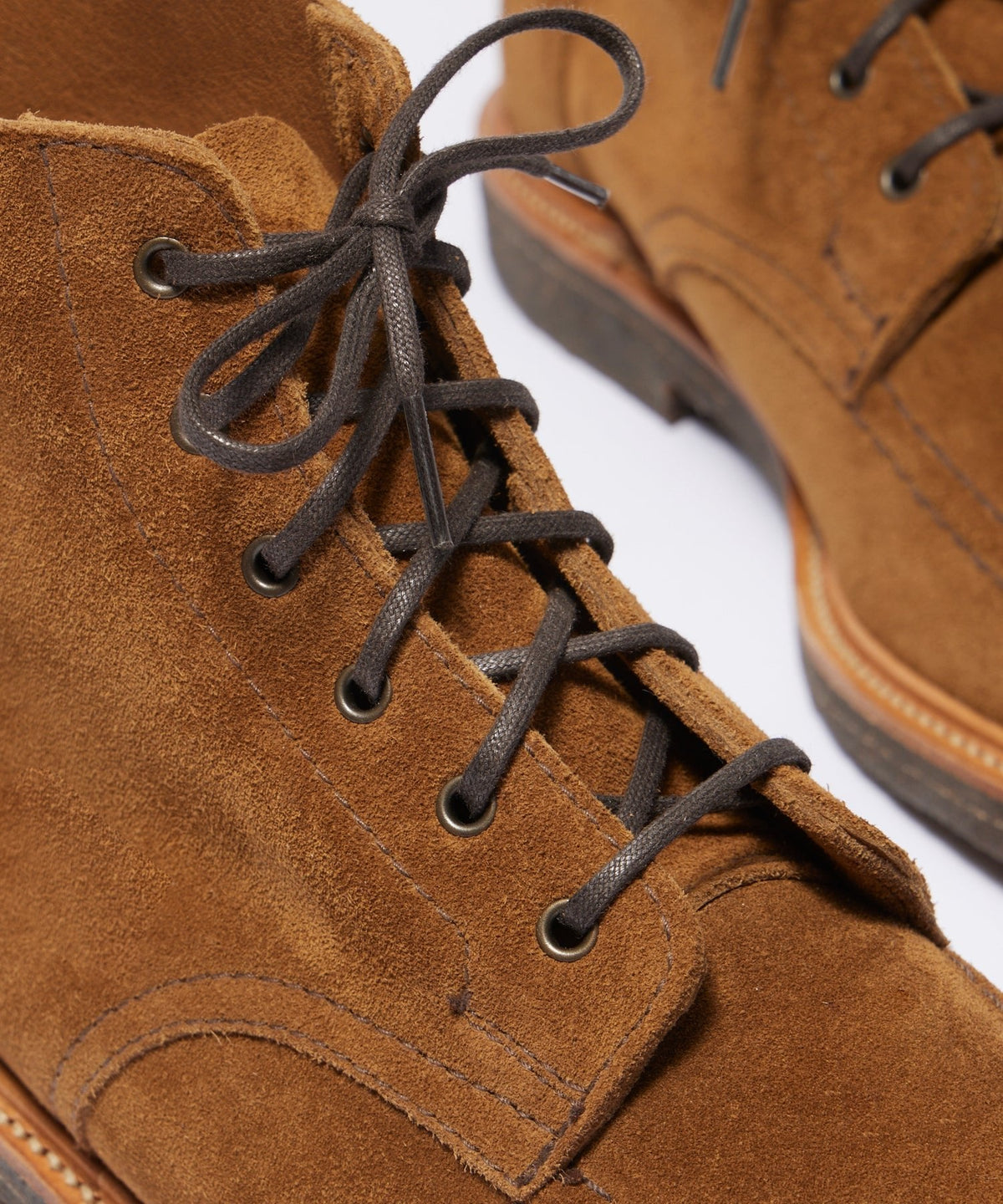 Todd Snyder Todd Snyder x Sanders Apron Suede Boot - TOBACCO