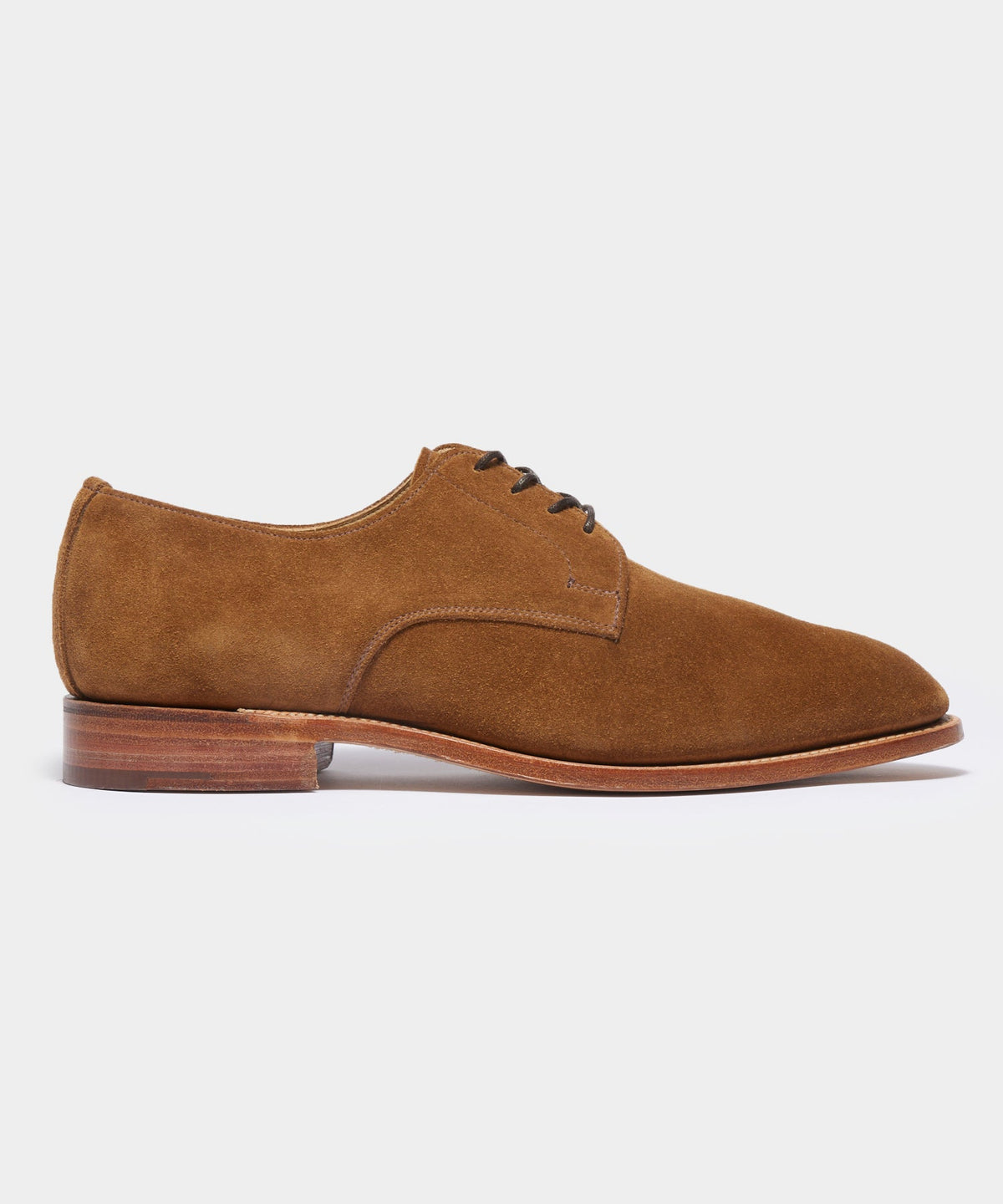 Todd Snyder Todd Snyder x Sanders Archie Unconstructed Lace-Up Suede Derby - Tobacco