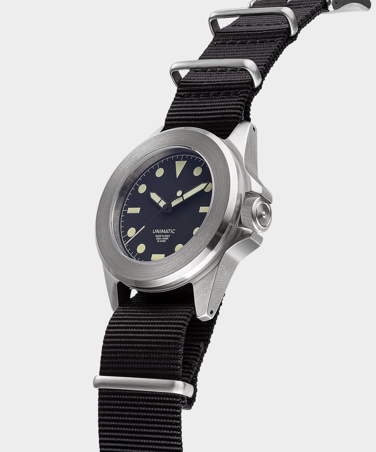 Todd Snyder UNIMATIC U4 Classic Military Watch - Black