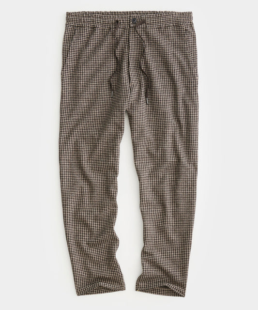 Todd Snyder Wool Houndstooth Pant - Desert Beige